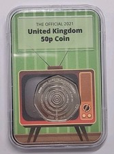 2021 John Logie Baird UK Brilliant Uncirculated Fifty Pence 50p coin in Case