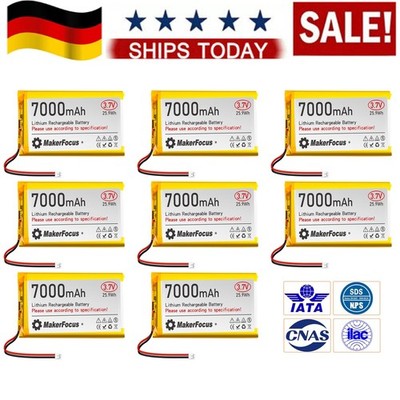 3,7V 7000mAh 1260110 Li-Polymer-Akku wiederaufladbar für GPS-Recorder MP3 Player