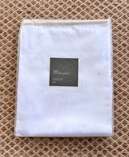 New Restoration Hardware Piped Cotton Sateen Shower Curtain 72x84 Sand White Lux