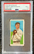 1909-11 T206 Christy Mathewson Dark Cap PSA 3.5 - RARE Polar Bear Back!