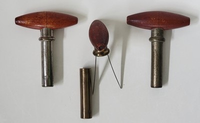 Three Antique American Converse 1899 Patent SELF-SETTING Extractor Corkscrew