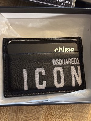 Authentic Dsquared2 Genuine Leather Credit Card Holder Wallet