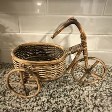 Fioriera cesto bici vimini vintage rustico boho arredamento casale