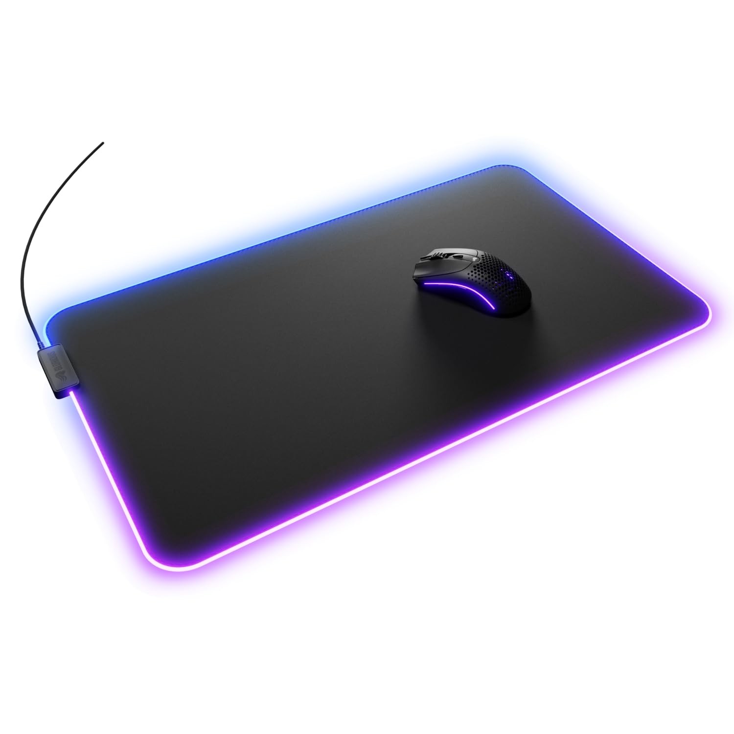 Tapis de Souris Gaming XXL GMP 2 GLED XL Tissu Noir Retroeclaire RGB