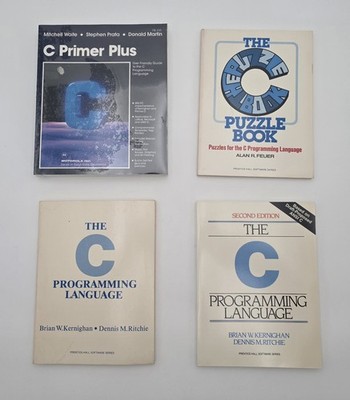 (Lot of 4) C Books: The Language, Puzzle Book, C Primer Plus