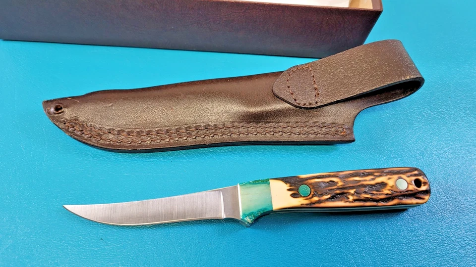 Cuchillo Schrade + 164 Uncle Henry de colección como nuevo EE. UU. + funda y caja NOS Schrade TR714 Foto 4 de 4