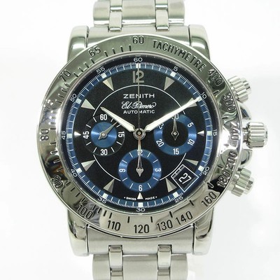 ZENITH El Primero 01/02.0461.400 Black Case Size 4.3cm Men's Used Watch #51026