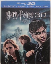 HARRY POTTER AND THE DEATHLY HALLOWS: PART 1 BLU RAY 3D/2D DVD + LENTICULAR SLIP