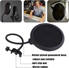 PIQIUQIU Popschutz, Mikrofon Popschutz Mic Windschutz Pop Filter für Mikrofon