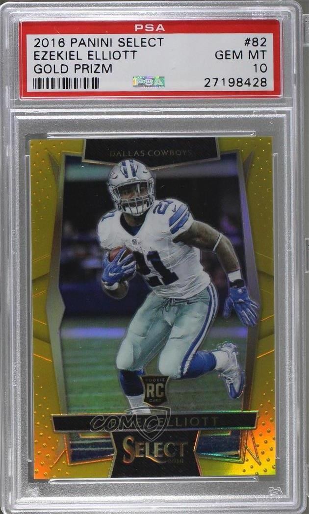 2016 Panini Select Concourse Gold Prizm 2/10 Ezekiel Elliott PSA 10 GEM MT 0a1
