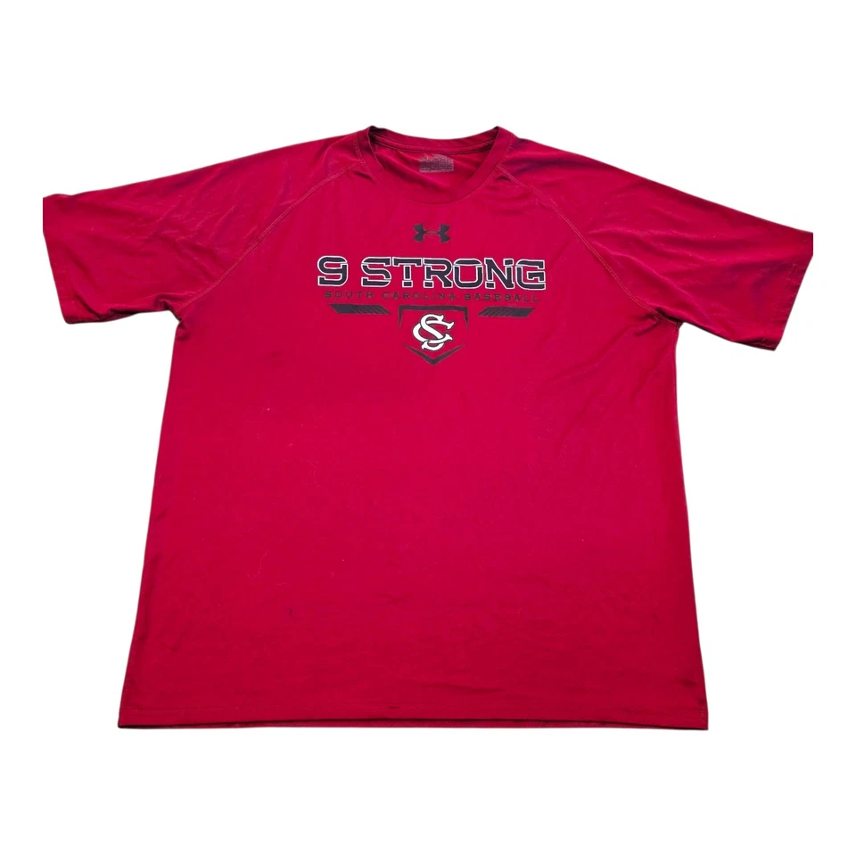 Under Armour South Carolina Gamecocks Baseball Team Issued Shirt 2XL 9 Strong - Image 2 of 3