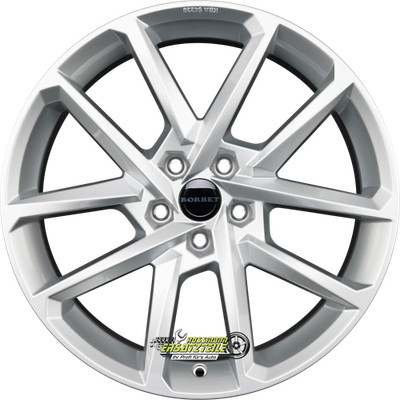4x Borbet N crystal silver 7.5x18 ET50 - LK5/112 ML57.1 Felge Alu