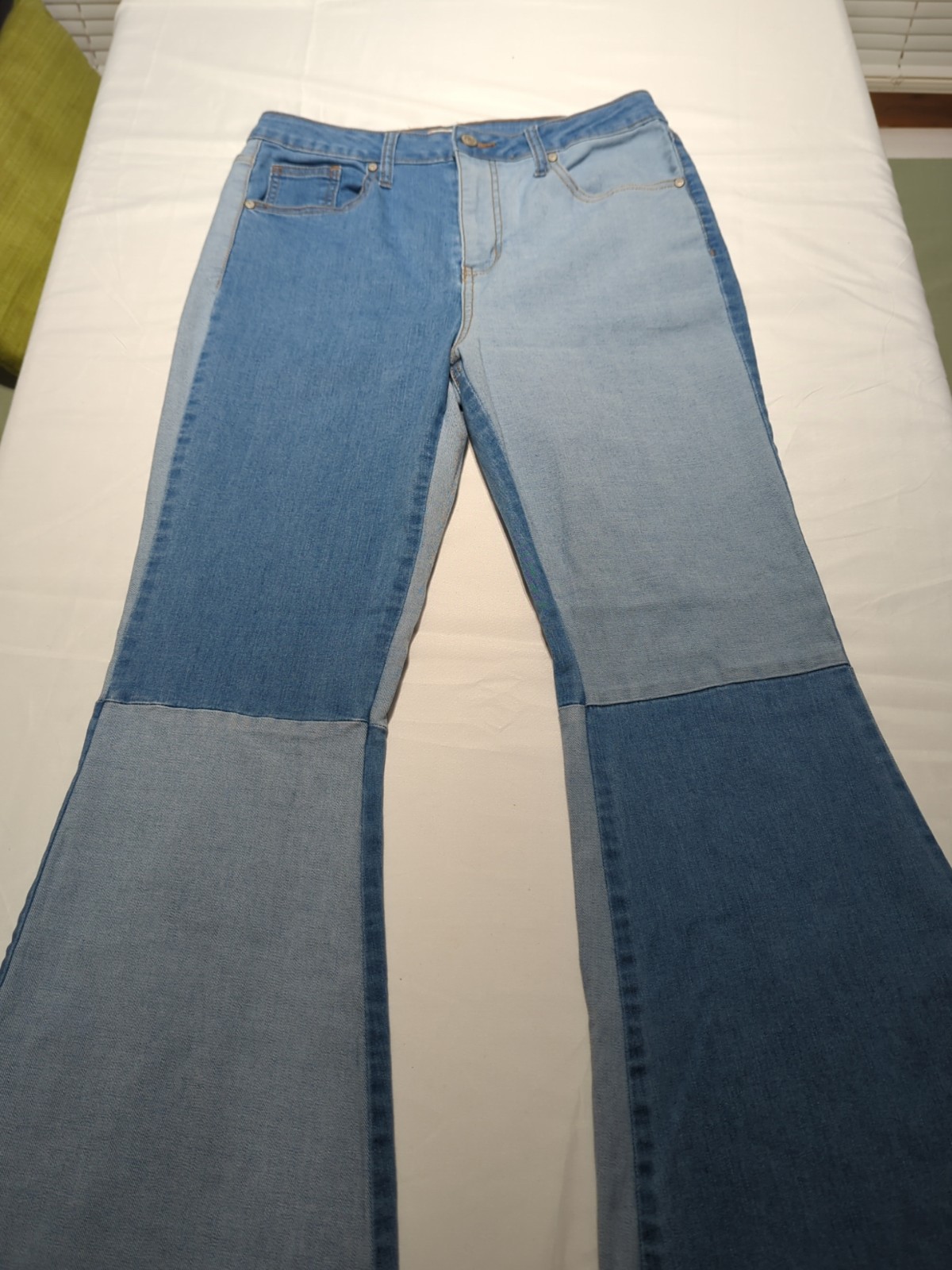 Altered State Size 28 Patch Quilt Bell Bottom Jea… - image 2