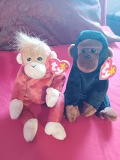 Ty Beanie Babies Schweetheart Monkey  Gorilla Plush Lot Retired