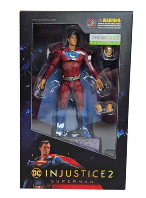 SUPERMAN INJUSTICE 2 ACTION FIGURE RED THINKGEEK EXC MOSC 4'' HIYA 2020 RARE