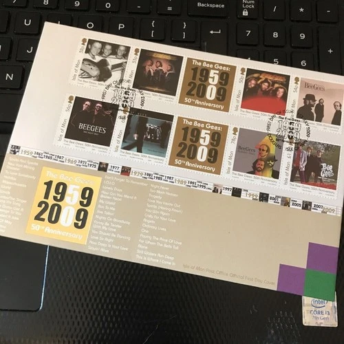 ISLE OF MAN 2009 FDC FIRST DAY COVER 50th Anniversary BEE GEES Unaddressed