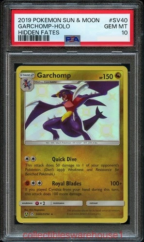 Pokemon Hidden Fates Garchomp SV40 PSA 10
