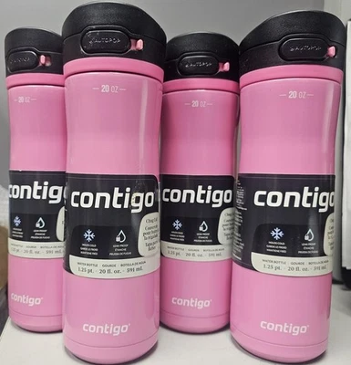 4x CONTIGO PINK Jackson Chill 2.0 Vacuum-Insulated Stainless Steel Water Bottle