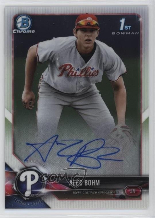 2018 Bowman Draft Chrome Draft Pick Auto Alec Bohm #CDA-AB Auto 1bi0