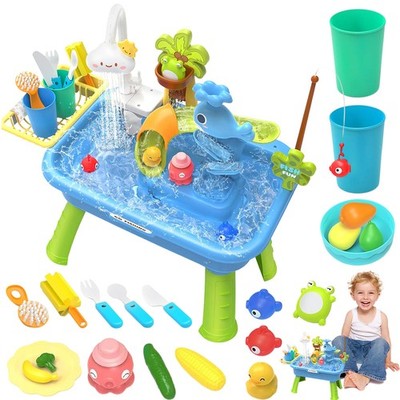 Baby Badewannenspielzeug Spielspüle mit Wasserkreislauf System 54x29x53cm