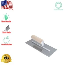 1/8 in. x 1/8 in. x 1/8 in. Square Notch Pro Wood Flooring Trowel Steel Blade