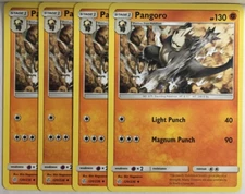 POKEMON 4X PANGORO 120/236 COSMIC ECLIPSE UNCOMMON NEAR MINT-PLAYSET