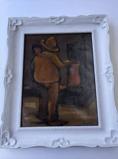 Mid Century Painting Portrait Phyllis Exhibited Mexican Mexico Modernism Listed
