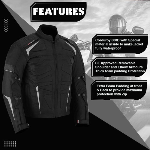 Mens Waterproof Motorcycle Suits Motorbike Jacket Trousers 2 Piece CE Armoured - Picture 18 of 83
