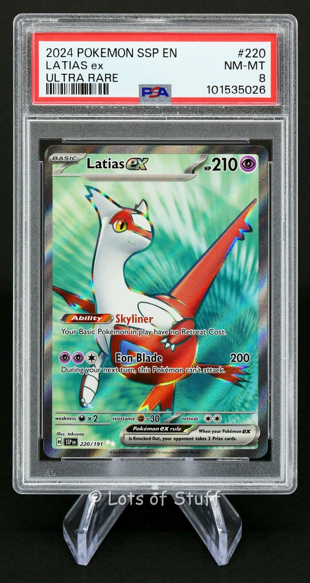 PSA 8 NM-MT Latias ex Ultra Rare Surging Sparks Pokemon 2024 220