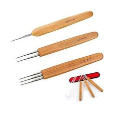 0.5mm Dreadlock Crochet Hook 3 Pcs Interlocking Needle Tool Light Smooth Feel