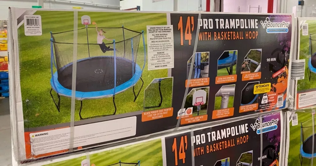 Bounce pro 14ft trampoline and enclosure cheap