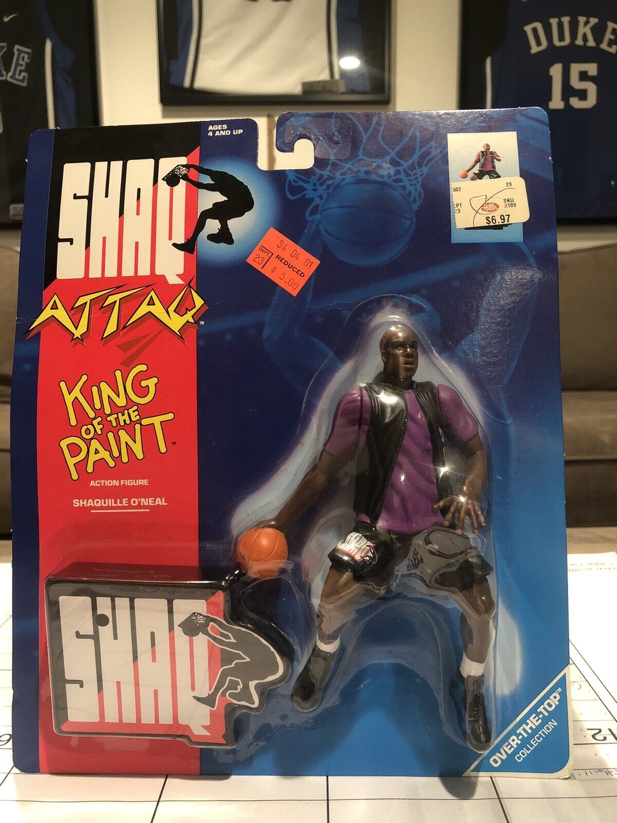 1993 Shaq Attaq King Of The Paint Action Figure Orlando Magic 90s toy Kenner