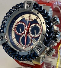 53mm Blue Wreath Bezel | Swiss Z60 Chrono | Red Strap| BOLT HERC Invicta Watch