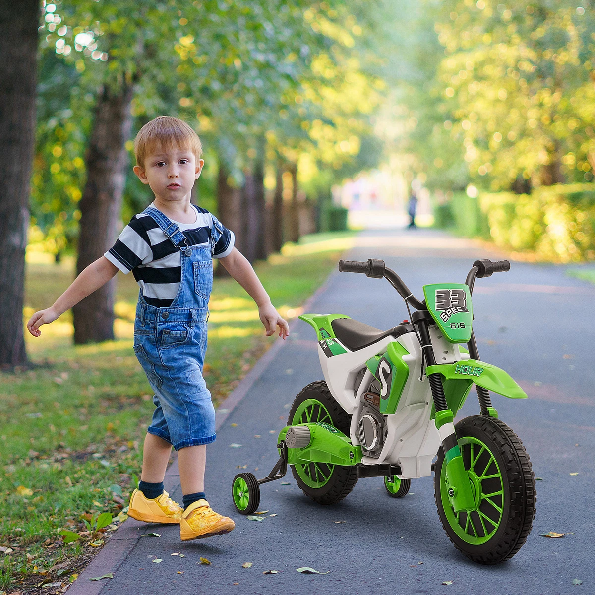 Kids riding clearance motorbike