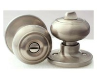 Defiant Fancy Mushroom Satin Nickel Privacy Knob Defiant Fancy Mushroom Satin Nickel Privacy Knob