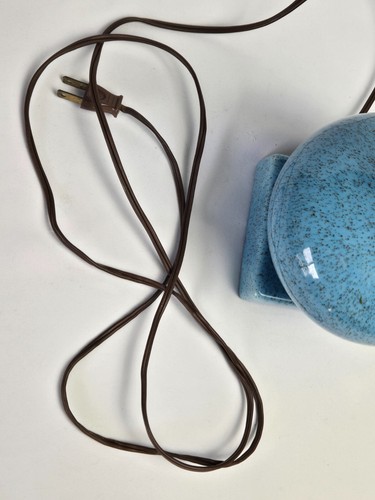 Phil Mar MCM Ceramic Table Lamp, Speckled Turquoise, No Shade - Picture 8 of 13