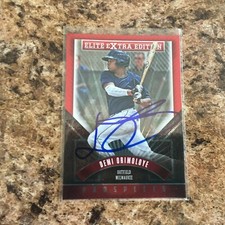 Demi Orimoloye Signed 2015 Panini Elite Extra Edition Auto Milwaukee Brewers