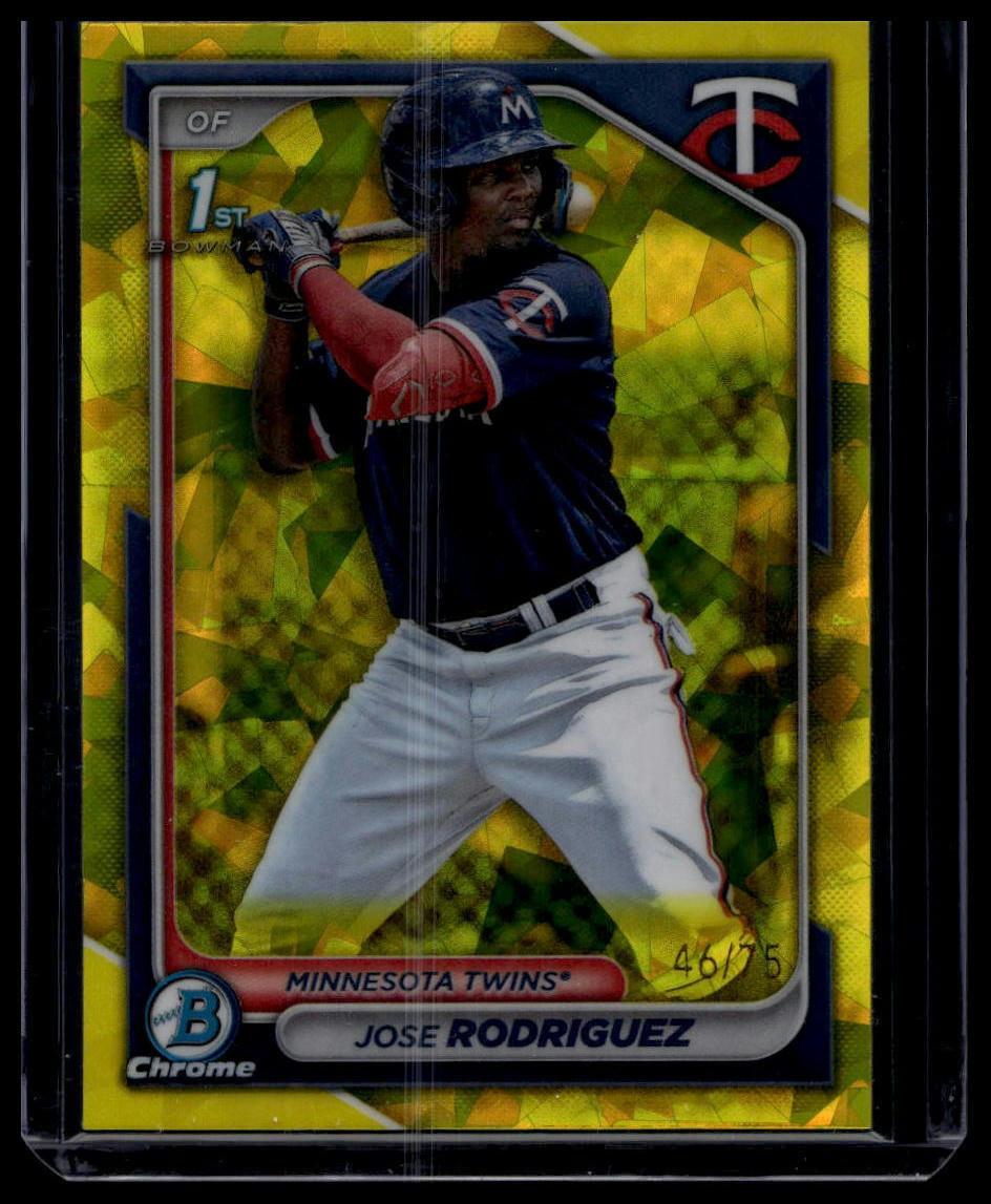 2024 Bowman Sapphire Edition #BCP-71 Jose Rodriguez Yellow Sapphire #/75