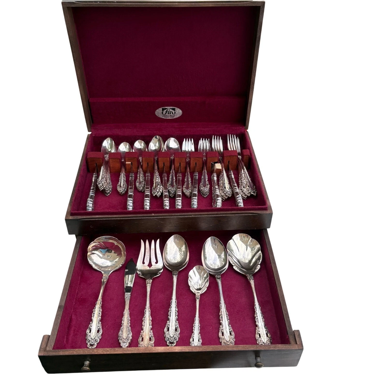 Vintage 1847 Rogers Bros Silverplate Flatware 8 Placeset & Serving Pieces