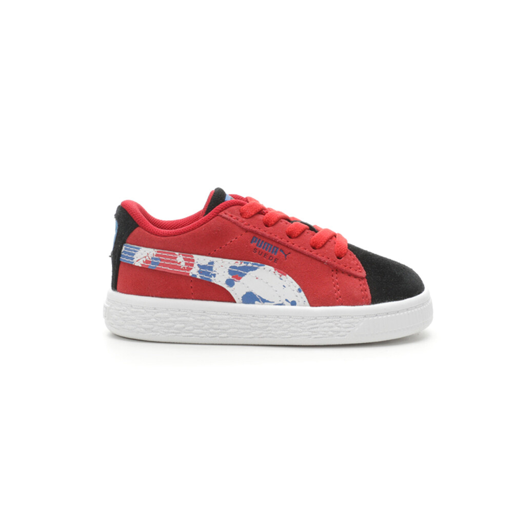 Красные кроссовки Puma Suede Splash Graphic на шнуровке для маленьких мальчиков Повседневная обувь 3885790