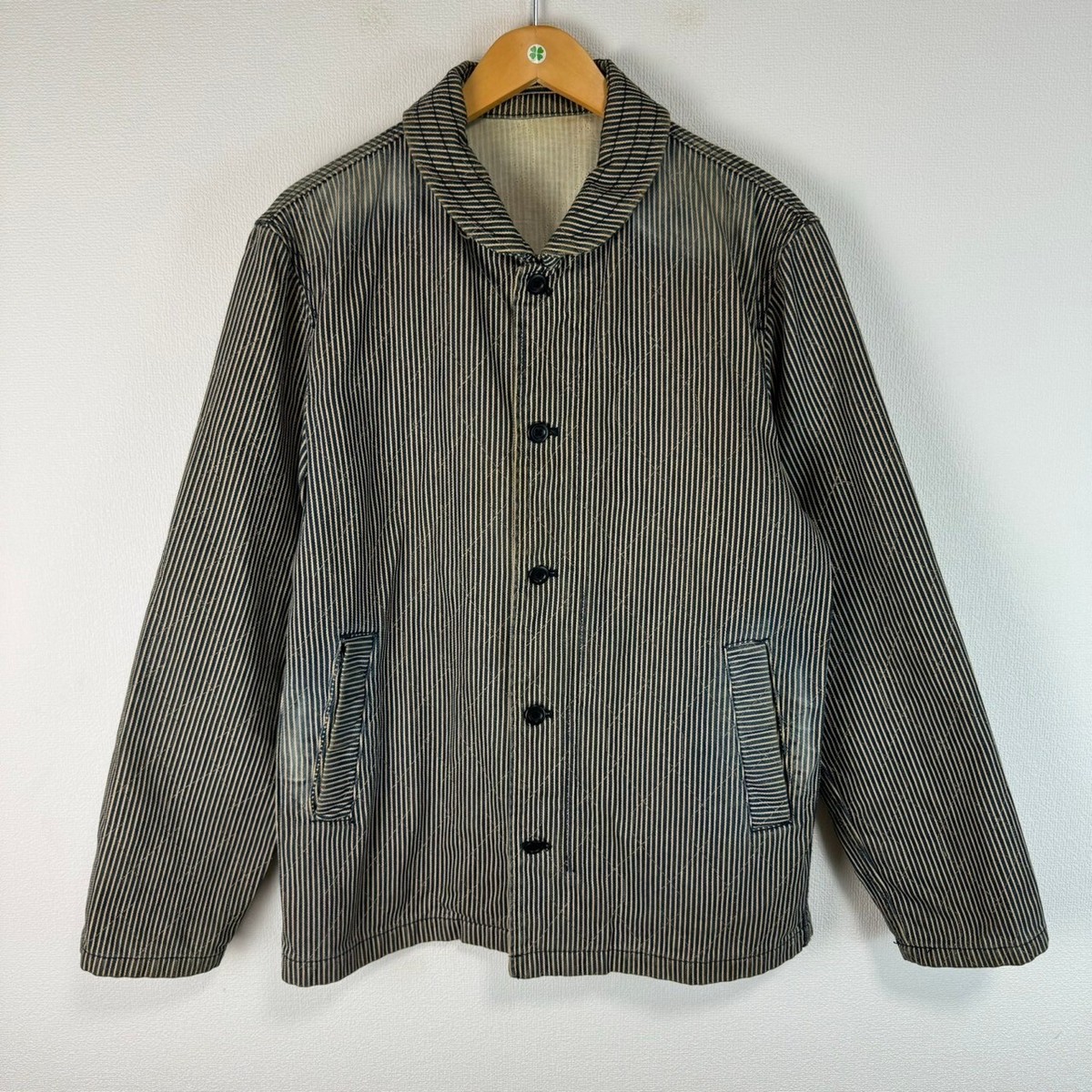 90s unknown Utility Hickory Jacket Denim Work Jacket Striped 90s unknown Utility Hickory Jacket Denim Work Jacket Striped