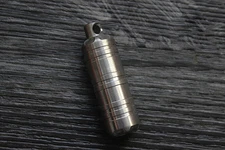 1 PC Small Titanium Waterproof Container Case Pills Holder Box keychain Pendant
