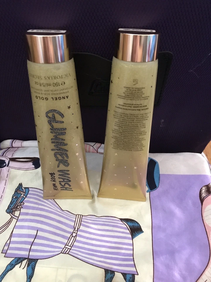 Victoria's Secret Angel Gold Juego de 2 Jabón Corporal Exfoliante Brillo 5oz NUEVO Foto 2 de 4