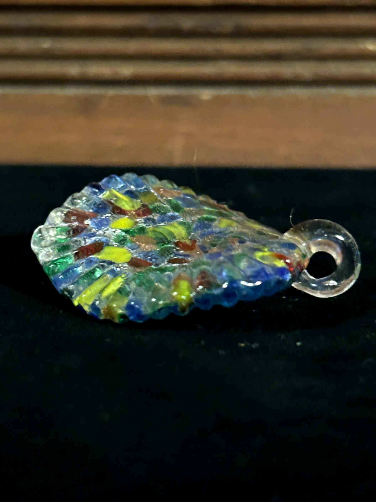 Murano Style Blown Glass Necklace Pendant Charm Beautiful Colors!!