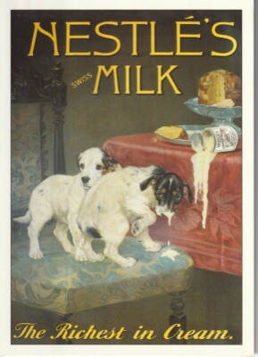 CP Repro PUB 1910 NESTLE Edit. britisch 90er jungfrau sehr guter Zustand