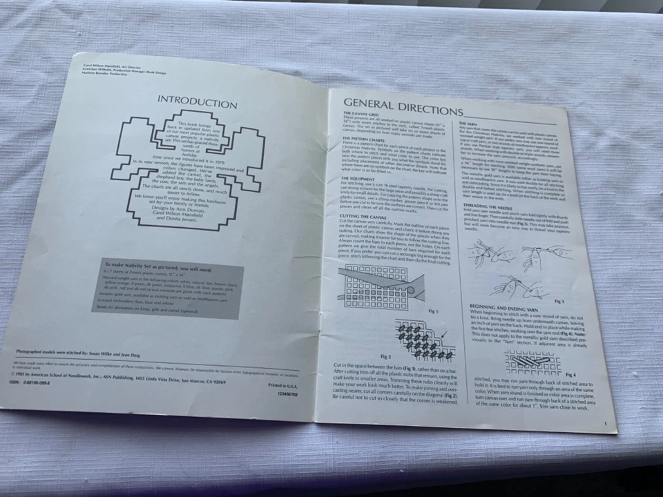 CHRISTMAS Nativity Set 1985 ASN Plastic Canvas Pattern Booklet #3041/SURGERY $$ - Image 3 of 4