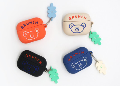 Brunch Brother Basic AirPods Pro Cute Bear Silicone Case Cover 4 Colors