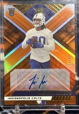 2022 Panini XR Football Jelani Woods RC Silver Auto /49 Colts