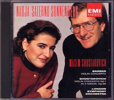 Nadja SALERNO-SONNENBERG: BARBER SHOSTAKOVICH Violin Concerto CD Maxim EMI