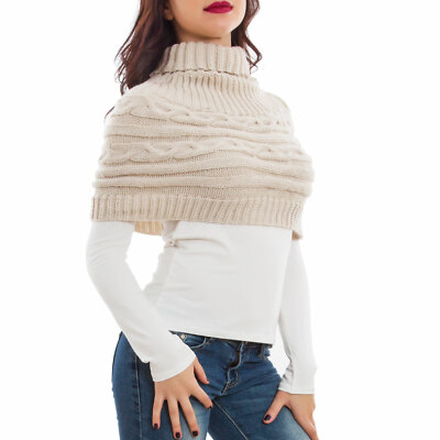 turtleneck sweater shawl